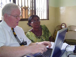 Elder Markham with a Sister